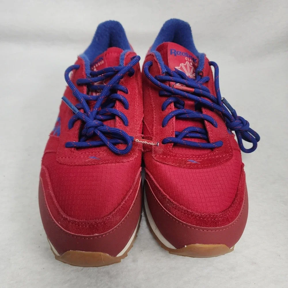 Reebok Classic Leather Ripple DV7196 Womens 7.5 Sneakers Red Blue Leather Shoes